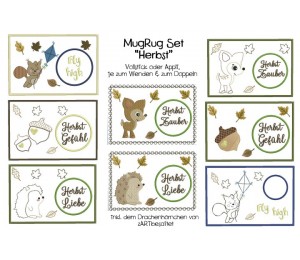 Stickdserie - ITH Mug Rugs Herbst